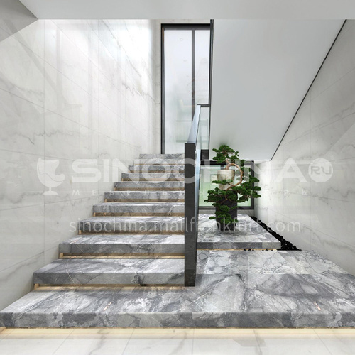 Natural gray modern marble staircase M-YA96H